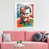 Joker handbemalt von Mark Elsen Leinwanddruck (Insitu (Wohnzimmer))