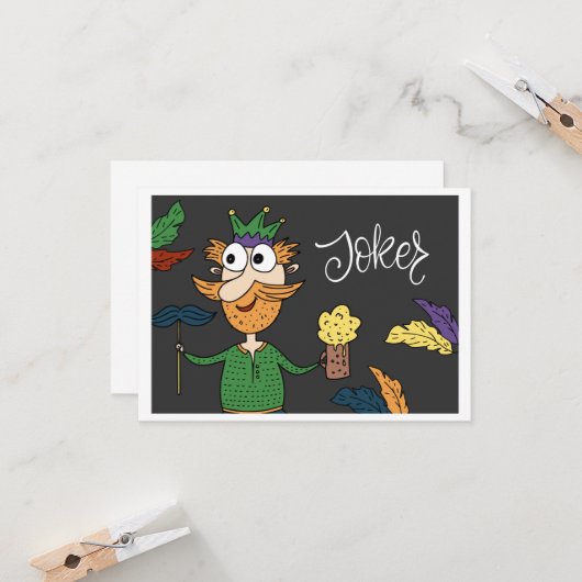 Joker-Karte Karte (Vorderseite/Rückseite Beispiel)