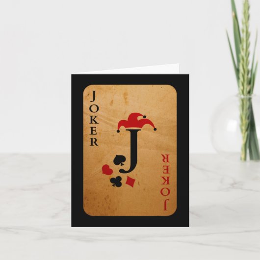 Joker-Kartenkostüm Halloween-Kartendecke Karte (Vorderseite)