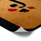 Joker-Kartenkostüm Halloween-Kartendecke Poster (Ecke)