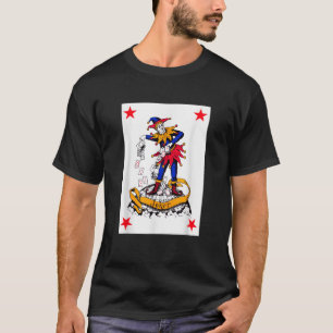 Joker Kartenspielen T Shirt Vintag Red Clown Poker
