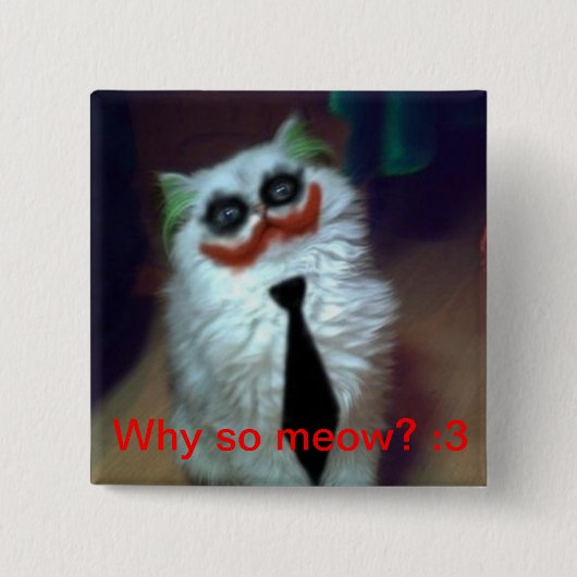Joker-Katze Button (Vorderseite)