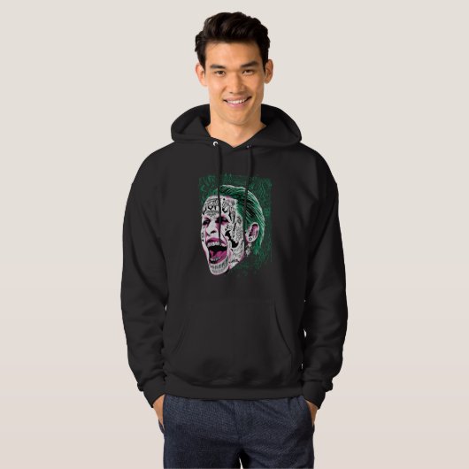 Joker-Kopf-Skizze der Selbstmord-Gruppe-| lachende Hoodie (Vorne ganz)