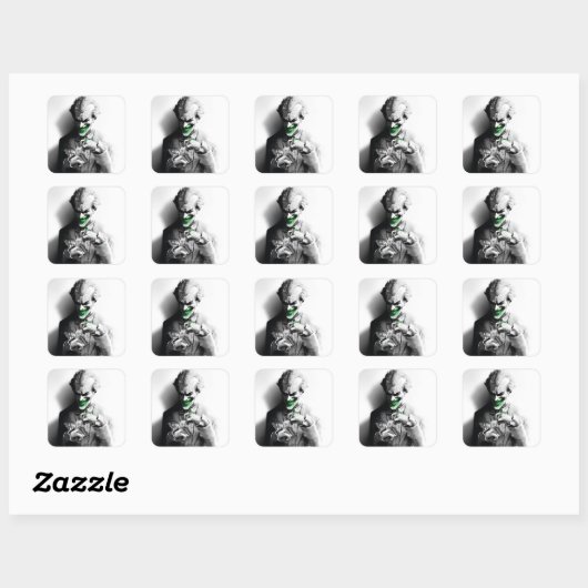 Joker Kunst Quadratischer Aufkleber (Blatt)