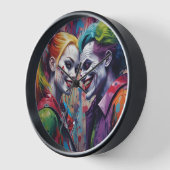 Joker Liebe Grafitty Harley Quinn Wall Clock Coupl Uhr (Winkel)