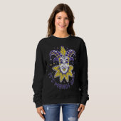 Joker Mardi Gras Party Parade Shenanigans Carnival Sweatshirt (Vorne ganz)