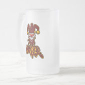 Joker-mattierte Bier-Tasse Mattglas Bierglas (Vorderseite Links)