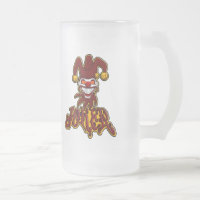 Joker-mattierte Bier-Tasse
