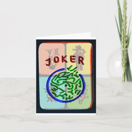 Joker Milliamperestunde Jongg Notecard Karte (Vorderseite)