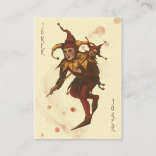 Joker mit Blutfarben, die die Karte anrufen