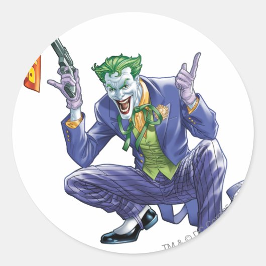 Joker mit Fake Runder Aufkleber (Vorderseite)