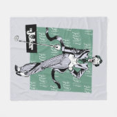 Joker mit Golfclub Fleecedecke (Vorderseite (Horizontal))