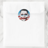 Joker Obama Runder Aufkleber (Tasche)
