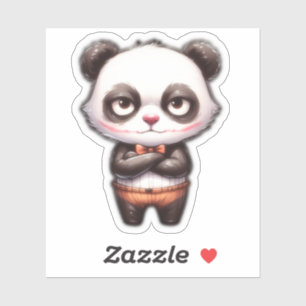 Joker Panda, lustiger Panda Aufkleber