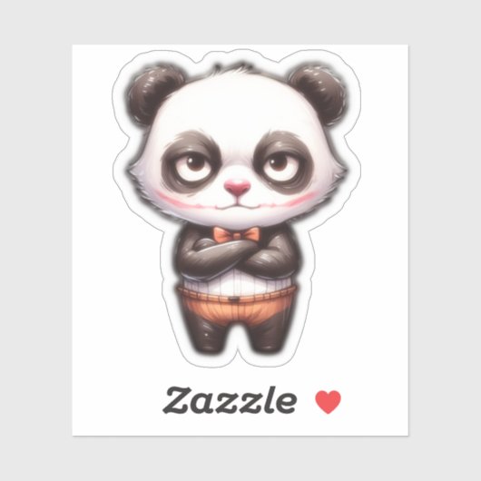Joker Panda, lustiger Panda Aufkleber (Blatt)