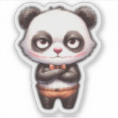 Joker Panda, lustiger Panda Aufkleber (Vorderseite)