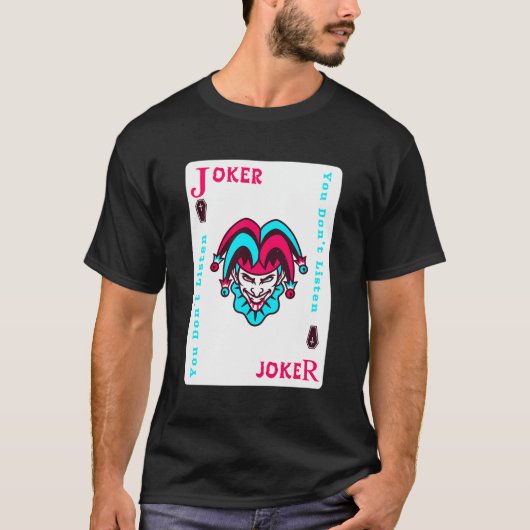Joker Playing Card Ästhetischer Jester T-Shirt (Vorderseite)