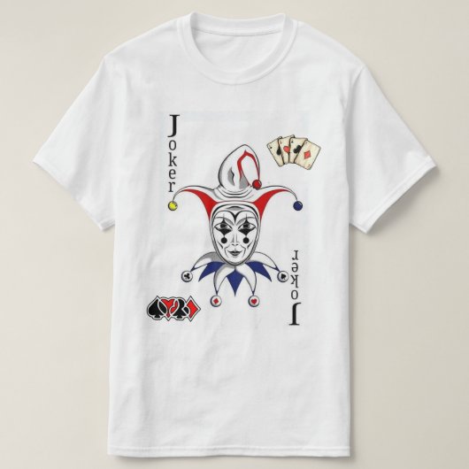 JOKER Playing Card – Wild Card King of Games T-Shirt (Design vorne)