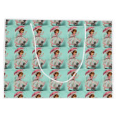 Joker-Pudel-Geschenk-Tasche Große Geschenktüte (Rückseite)