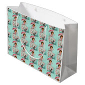 Joker-Pudel-Geschenk-Tasche Große Geschenktüte (Rückseite Schrägansicht)