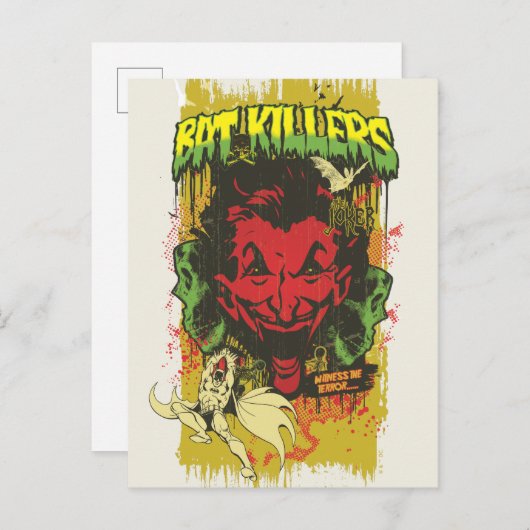 Joker Retro Comic Book Montage Postkarte (Vorne/Hinten)