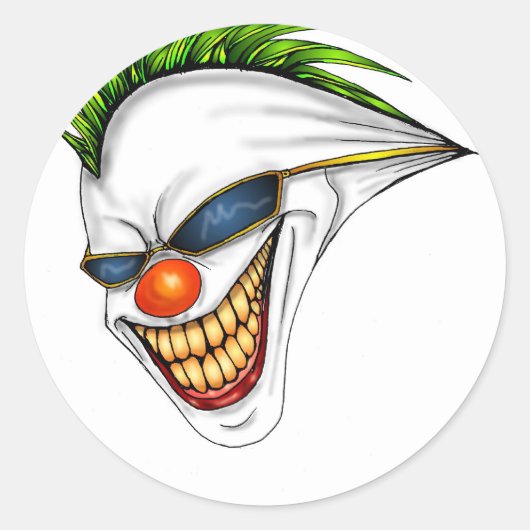Joker Runder Aufkleber (Vorderseite)