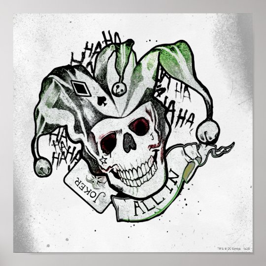 Joker Schadel Aller Der Selbstmord Gruppe In Poster Zazzle De