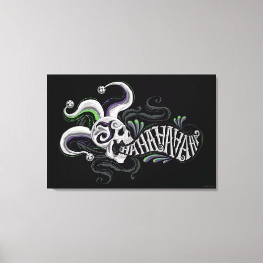 Joker-Schädel der Selbstmord-Gruppe-| - Haha Leinwanddruck (Vorderseite)