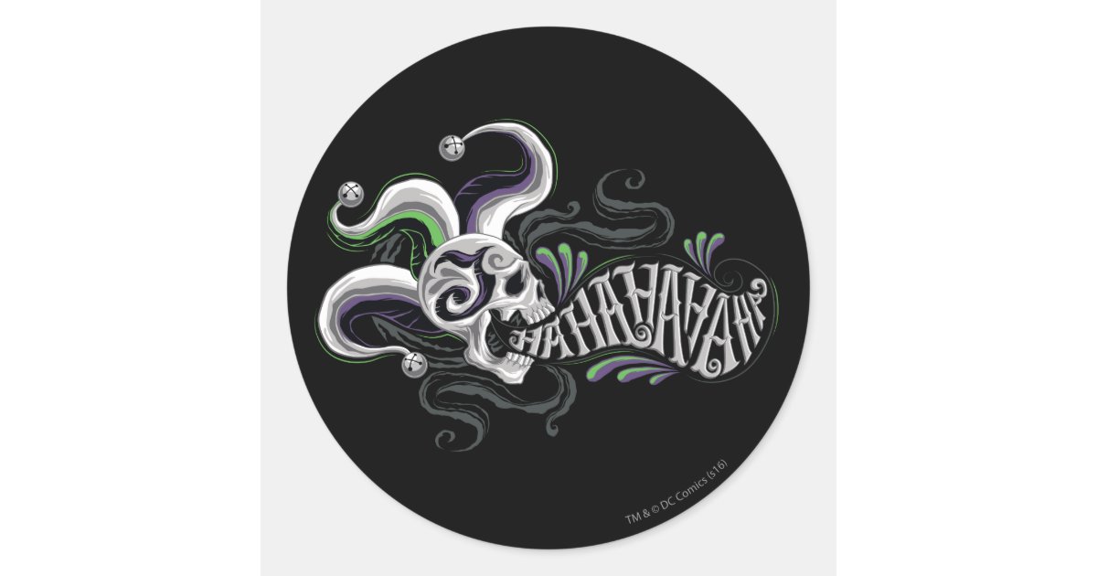 Joker Schadel Der Selbstmord Gruppe Haha Runder Aufkleber Zazzle De