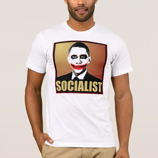Joker-Sozialist Obama T-Shirt (Vorderseite)