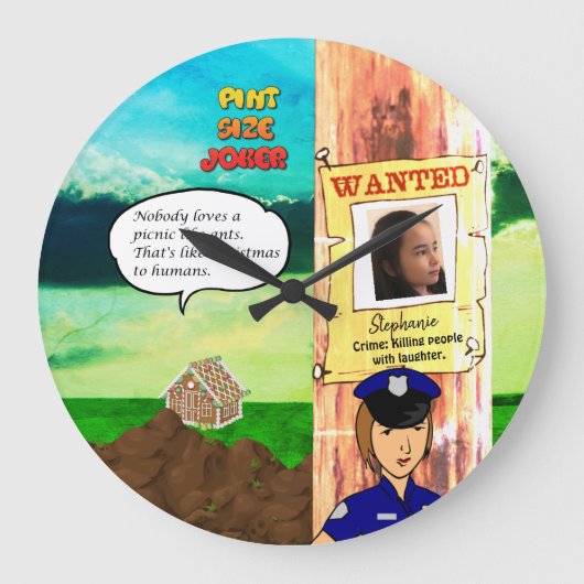 Joker-Uhr Große Wanduhr (Vorderseite)