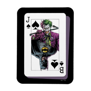 Joker und Batman Pik Spielkarte Illustration Magnet