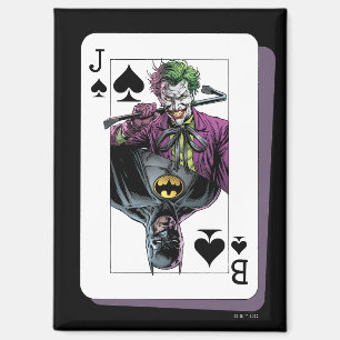 Joker und Batman Pik Spielkarte Illustration Magnet