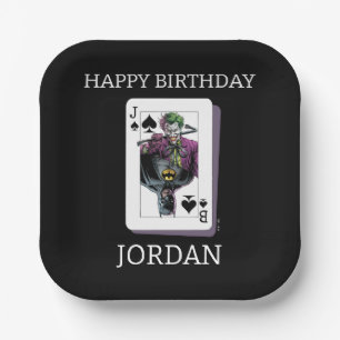 Joker und Batman Pik Spielkarte Illustration Pappteller