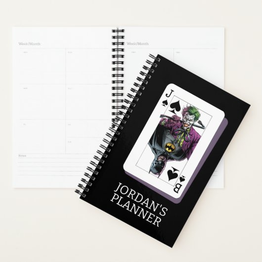 Joker und Batman Pik Spielkarte Illustration Planer (Anzeige)