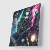 Joker's Wild Quadratische Wanduhr (Winkel)