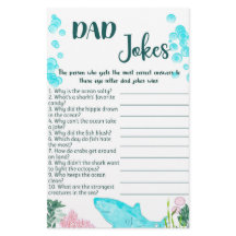 Jokes der Baby Shower Game Card Vater