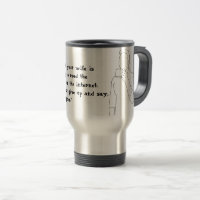 Jokes-Reihe von Ehemännern: Reise/Tasse