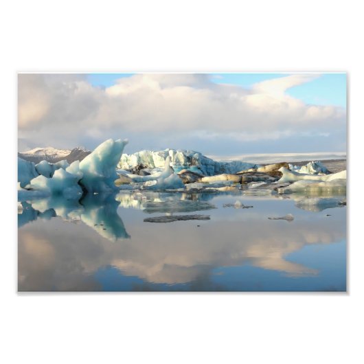 Jokulsarlon Eisberg Foto Reflektion (Vorne)