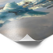 Jokulsarlon Eisberg Foto Reflektion (Ecke)