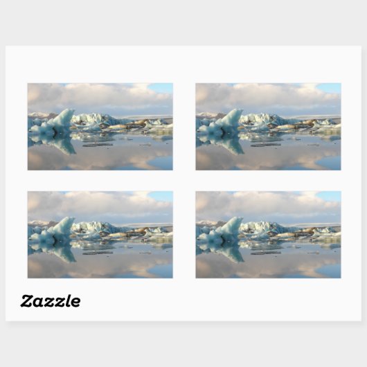 Jokulsarlon-Eisberg-Rechteckaufkleber Rechteckiger Aufkleber (Blatt)