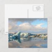 Jokulsarlon Eisberg Seebeckspiegelung nach Karte (Vorne/Hinten)
