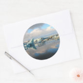 Jokulsarlon Eisberg Seeblick Rundaufkleber Runder Aufkleber (Umschlag)