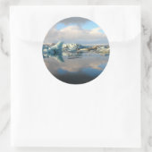 Jokulsarlon Eisberg Seeblick Rundaufkleber Runder Aufkleber (Tasche)