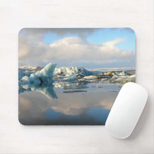 Jokulsarlon Eisbergsee-Reflexion mousepad (Mit Mouse)