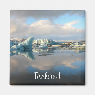 Jokulsarlon Eisbergseereflexions-Magnettext Magnet