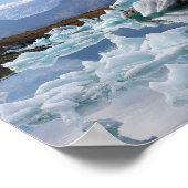 Jokulsarlon Glacial Lake in Island Panorama Poster (Ecke)