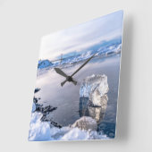 Jökulsárlón Glacier Lagoon Iceberg Quadratische Wanduhr (Winkel)