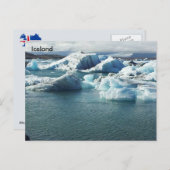 Jökulsárlón Glacier Lagoon, Südost-Island Postkarte (Vorne/Hinten)