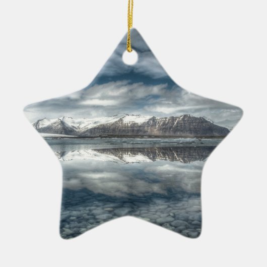 Jokulsarlon Glazial- Lagune, Island Keramik Ornament (Vorne)
